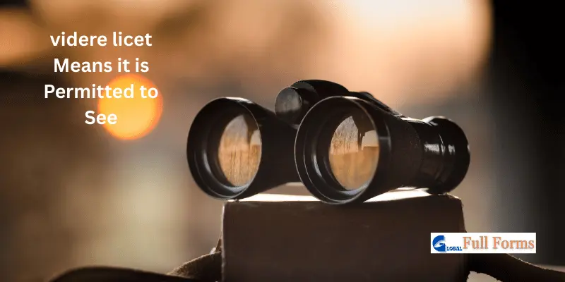 Videre Licet Means It Is Permitted To See videre licet Means it is Permitted to See
